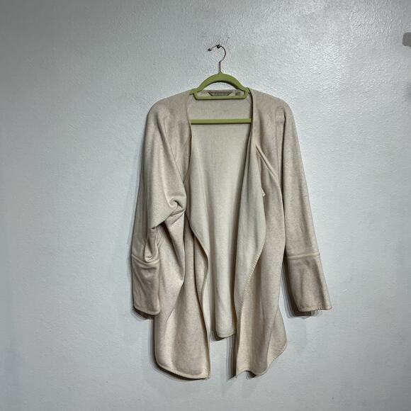 Athleta Cream Oatmeal Cozy Karma Wrap Cardigan Sz S - Picture 2 of 13